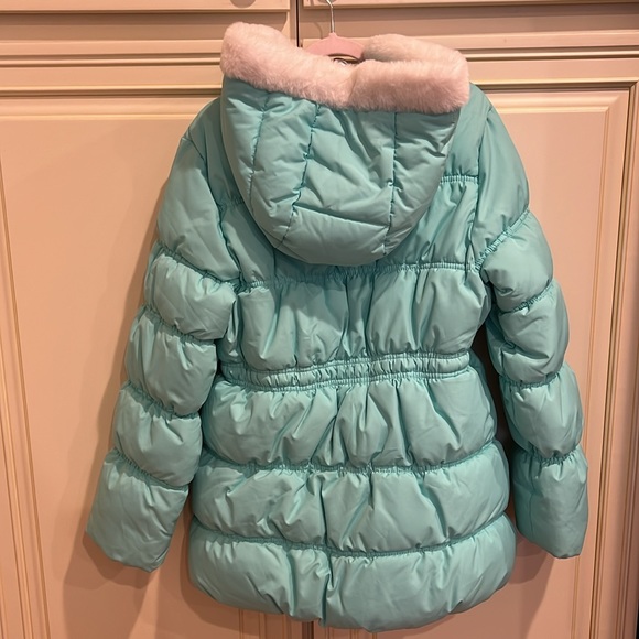 Gymboree Girls Bow Puffer Jacket - Polar Party - Mint Tint - Picture 4 of 9